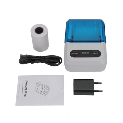 BT-583 58mm USB-C/Type-C + Bluetooth Portable Thermal Printer, Specification:EU Plug(Blue White) - Printer by PMC Jewellery | Online Shopping South Africa | PMC Jewellery | Buy Now Pay Later Mobicred