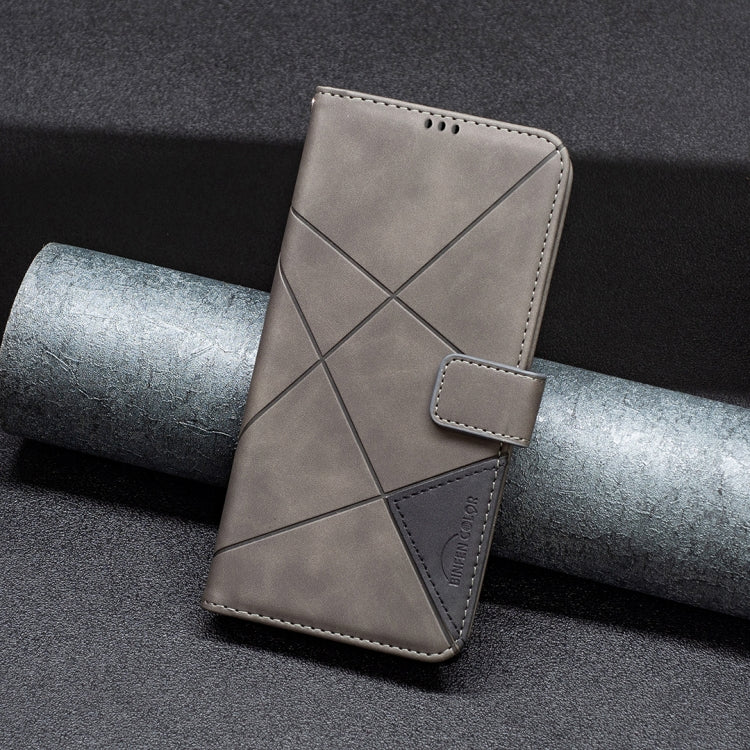 For Samsung Galaxy S25+ 5G Magnetic Buckle Rhombus Texture Leather Phone Case(Grey) - Galaxy S25+ 5G Cases by PMC Jewellery | Online Shopping South Africa | PMC Jewellery | Buy Now Pay Later Mobicred