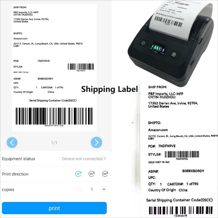 BT-802 80mm USB-C/Type-C + Bluetooth Portable Thermal Printer(EU Plug) - Printer by PMC TechLife | Online Shopping South Africa | PMC TechLife | Buy Now Pay Later Mobicred