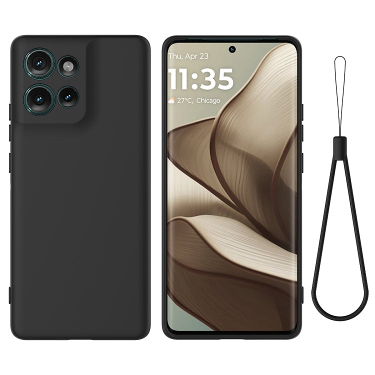 For Motorola Edge 50 Solid Color Liquid Silicone Dropproof Full Coverage Phone Case(Black) - free shipping - PMC TechLife - Order now!