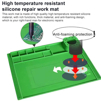 BEST S-190 High-temperature Resistant Silicone Pad Workbench Pad(Grey) - Working Mat by BEST | Online Shopping South Africa | PMC Jewellery | Buy Now Pay Later Mobicred