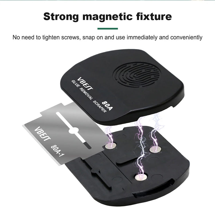 BEST VBST-80A 8 in 1 Stainless Steel Multipurpose Magnetic Double-sided Glue Removal Scraper Set - Dust Remove Tool by BEST | Online Shopping South Africa | PMC TechLife | Buy Now Pay Later Mobicred