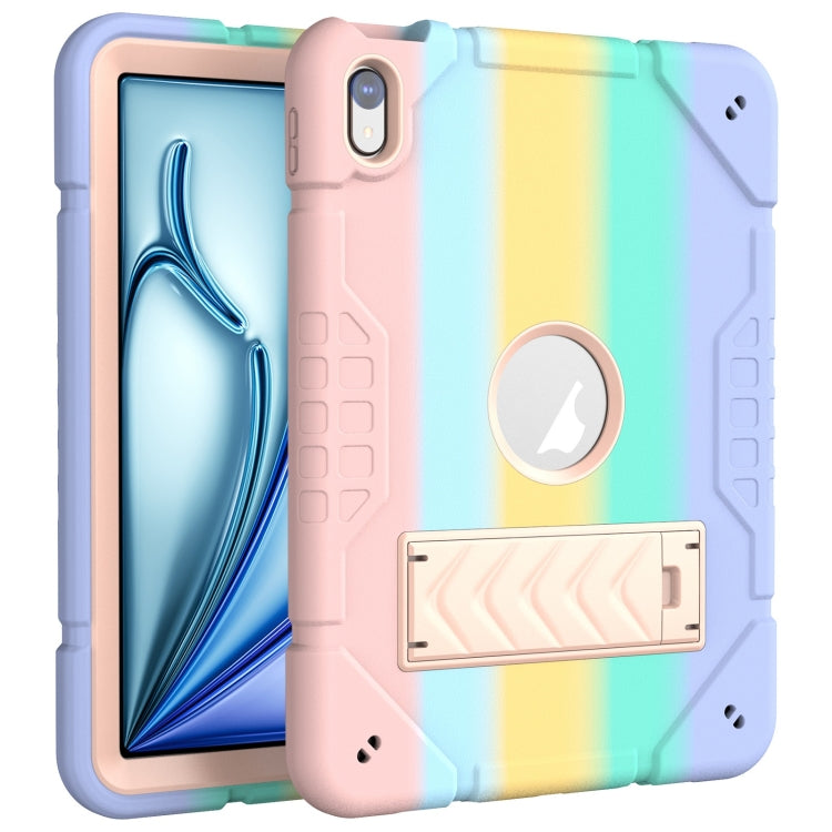 For iPad Air 11 2025 / 2024 Armor Holder Silicone Hybrid PC Tablet Case(Gradient Color Gold) - iPad Air 11 2025 / 2024 Cases by PMC TechLife | Online Shopping South Africa | PMC TechLife | Buy Now Pay Later Mobicred