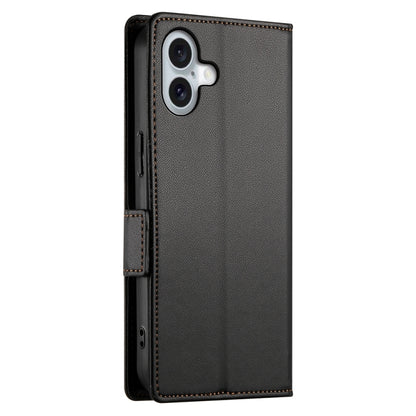 For iPhone 16 Plus Side Buckle Magnetic Frosted Leather Phone Case(Black) - iPhone 16 Plus Cases by PMC Jewellery | Online Shopping South Africa | PMC Jewellery | Buy Now Pay Later Mobicred