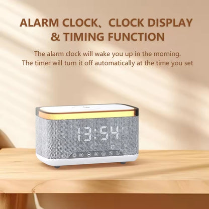 AEC S300 Portable 10W Power Multifunction Bluetooth Speaker Alarm Clock Wireless Charger(Black) - Desktop Speaker by AEC | Online Shopping South Africa | PMC Jewellery | Buy Now Pay Later Mobicred