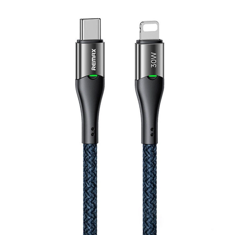 REMAX RC-C116 1.2m 30W Type-C to 8 Pin Smart Power-off Fast Charging Data Cable(Dark Blue) - free shipping - PMC Jewellery - Order now!