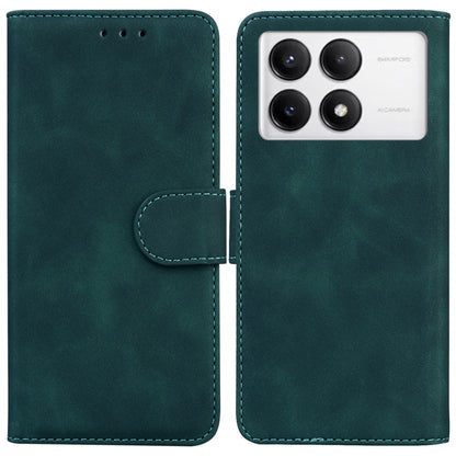 For Xiaomi Redmi K70 / K70 Pro Skin Feel Pure Color Flip Leather Phone Case(Green) - K70 Cases by PMC Jewellery | Online Shopping South Africa | PMC Jewellery | Buy Now Pay Later Mobicred