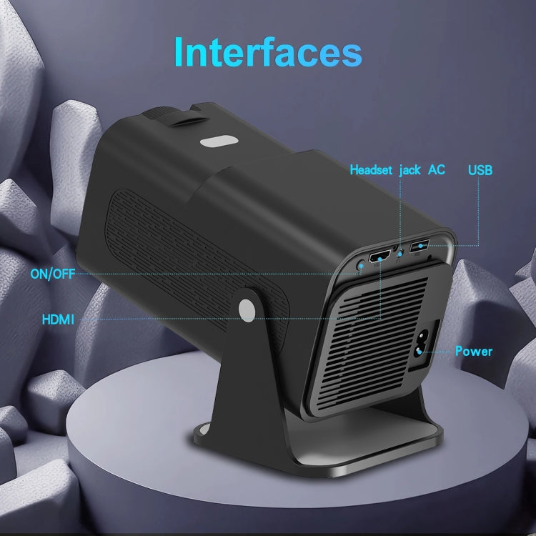 Y6S 4K Android 12.0 Portable Home HD Mini WiFi Projector(AU Plug) - Mini Projector by PMC TechLife | Online Shopping South Africa | PMC TechLife | Buy Now Pay Later Mobicred