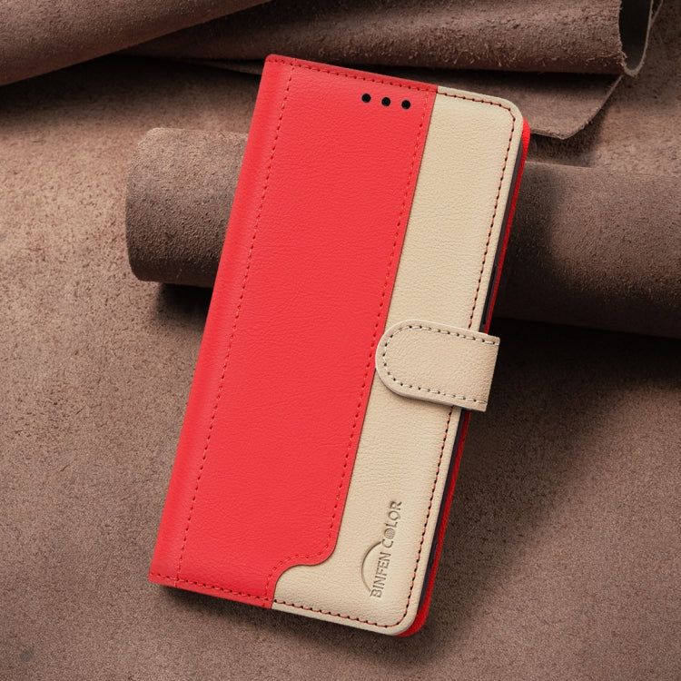 For iPhone 16 Plus Color Matching RFID Anti-theft Leather Phone Case(Red) - iPhone 16 Plus Cases by PMC Jewellery | Online Shopping South Africa | PMC Jewellery | Buy Now Pay Later Mobicred