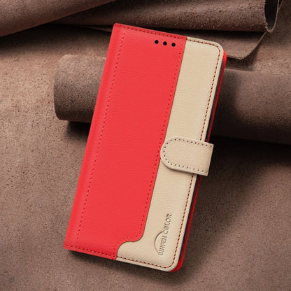 For iPhone SE 2024 Color Matching RFID Anti-theft Leather Phone Case(Red) - More iPhone Cases by PMC Jewellery | Online Shopping South Africa | PMC Jewellery | Buy Now Pay Later Mobicred