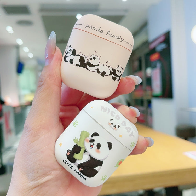 For AirPods Pro 2 Panda Pattern Earbuds Box Frosted TPU Case(Panda Family) - For AirPods Pro 2 by PMC Jewellery | Online Shopping South Africa | PMC Jewellery | Buy Now Pay Later Mobicred