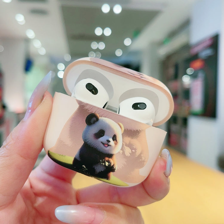For AirPods Pro 2 Phantom Panda Pattern Earbuds Box Frosted TPU Case(White) - For AirPods Pro 2 by PMC Jewellery | Online Shopping South Africa | PMC Jewellery | Buy Now Pay Later Mobicred