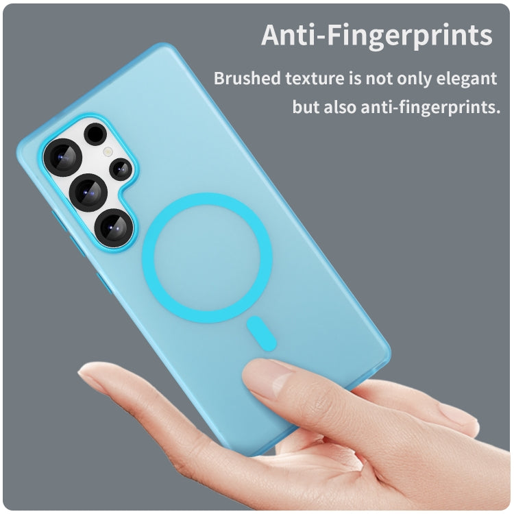 For Samsung Galaxy S25 Ultra MagSafe Frosted Translucent TPU + PC Full Coverage Phone Case(Blue) - Galaxy S25 Ultra 5G Cases by PMC Jewellery | Online Shopping South Africa | PMC Jewellery | Buy Now Pay Later Mobicred