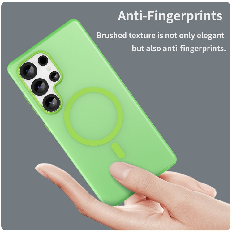 For Samsung Galaxy S25 Ultra MagSafe Frosted Translucent TPU + PC Full Coverage Phone Case(Green) - Galaxy S25 Ultra 5G Cases by PMC Jewellery | Online Shopping South Africa | PMC Jewellery | Buy Now Pay Later Mobicred
