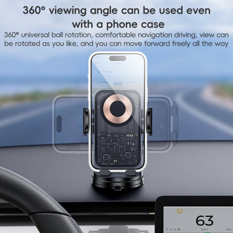 Yesido C307 15W Suction Cup Car Wireless Charging Holder(Black) - Wireless Charger Holders by Yesido | Online Shopping South Africa | PMC Jewellery | Buy Now Pay Later Mobicred