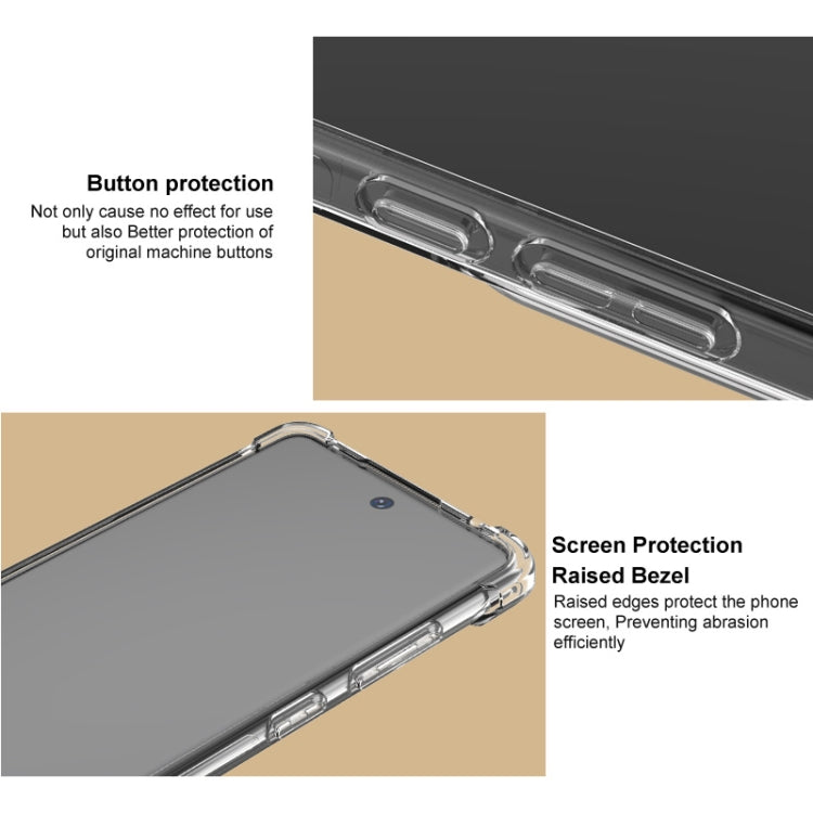For iPhone 16e imak Shockproof Airbag TPU Phone Case(Transparent Black) - iPhone 16e Cases by imak | Online Shopping South Africa | PMC TechLife | Buy Now Pay Later Mobicred