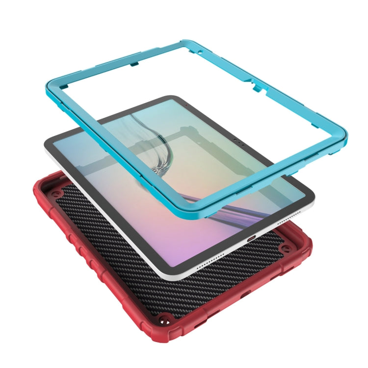 For iPad Air 11 2024 Spider Turntable Handle Stress Relief Tablet Case(Red Blue) - iPad Air 11 2024 Cases by PMC Jewellery | Online Shopping South Africa | PMC Jewellery | Buy Now Pay Later Mobicred