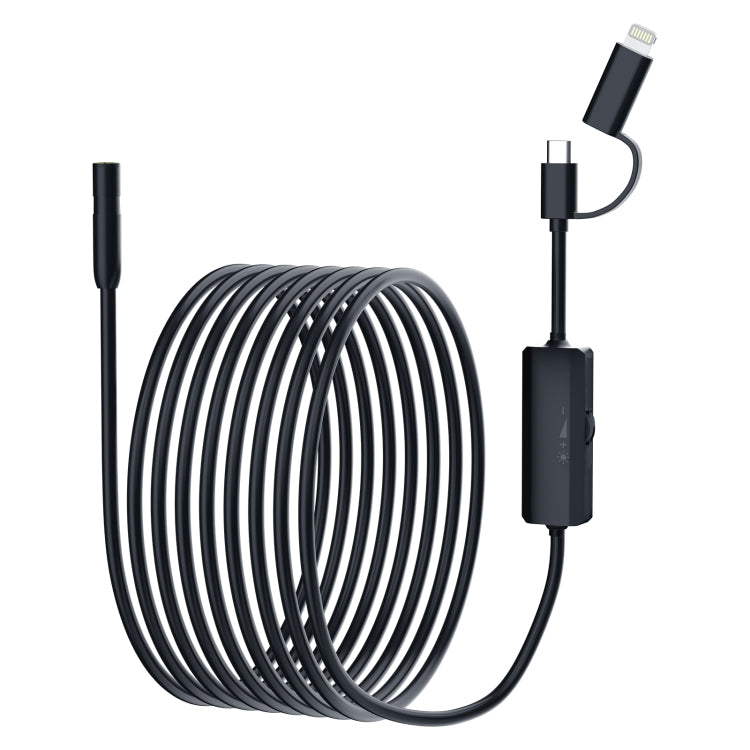 AN112 2 in 1 USB-C / Type-C + 8 Pin Interface 8mm HD Industry Endoscope, Length:10m Soft Tube -  by PMC TechLife | Online Shopping South Africa | PMC TechLife | Buy Now Pay Later Mobicred