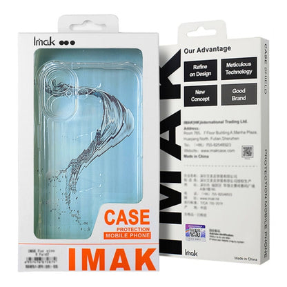 For OPPO Reno12 Global IMAK Corrugated Texture Airbag TPU Phone Case(Transparent Black) - Reno12 Cases by imak | Online Shopping South Africa | PMC Jewellery | Buy Now Pay Later Mobicred