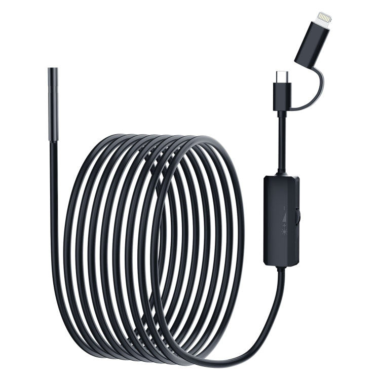 AN112 2 in 1 USB-C / Type-C + 8 Pin Interface 5.5mm HD Industry Endoscope, Length:2m Soft Tube -  by PMC TechLife | Online Shopping South Africa | PMC TechLife | Buy Now Pay Later Mobicred