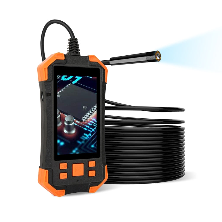T20 4.3 inch IPS Screen 3.9mm Single Camera IP67 Waterproof Hard Cable Digital Endoscope, Length:5m(Black Orange) - free shipping - PMC TechLife - Order now!