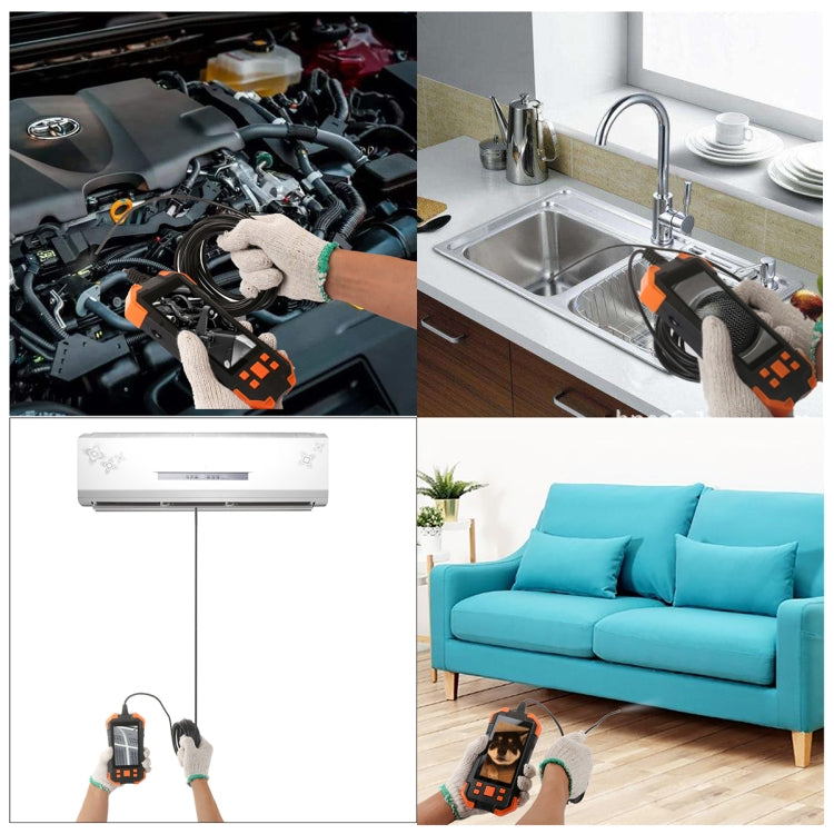 T20 4.3 inch IPS Screen 3.9mm Single Camera IP67 Waterproof Hard Cable Digital Endoscope, Length:3.5m(Black Orange) -  by PMC TechLife | Online Shopping South Africa | PMC TechLife | Buy Now Pay Later Mobicred