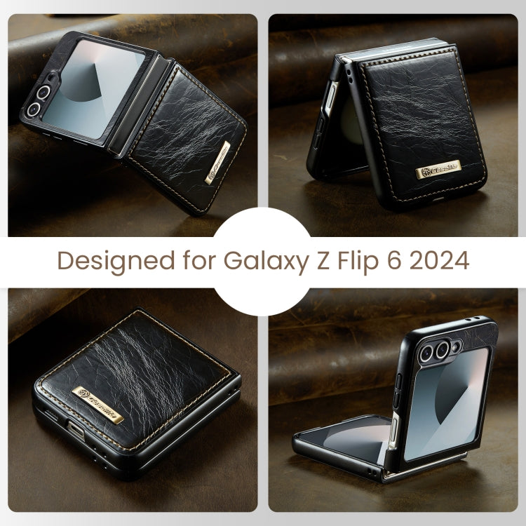 For Samsung Galaxy Z Flip6 5G CaseMe 003 Crazy Horse Texture Flip Leather Phone Case(Coffee) - Galaxy Z Flip6 5G Cases by CaseMe | Online Shopping South Africa | PMC Jewellery | Buy Now Pay Later Mobicred