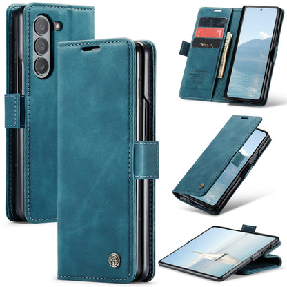 For Samsung Galaxy Z Fold6 5G CaseMe 013 Multifunctional Horizontal Flip Leather Phone Case(Blue) - Galaxy Z Fold6 5G Cases by CaseMe | Online Shopping South Africa | PMC Jewellery | Buy Now Pay Later Mobicred