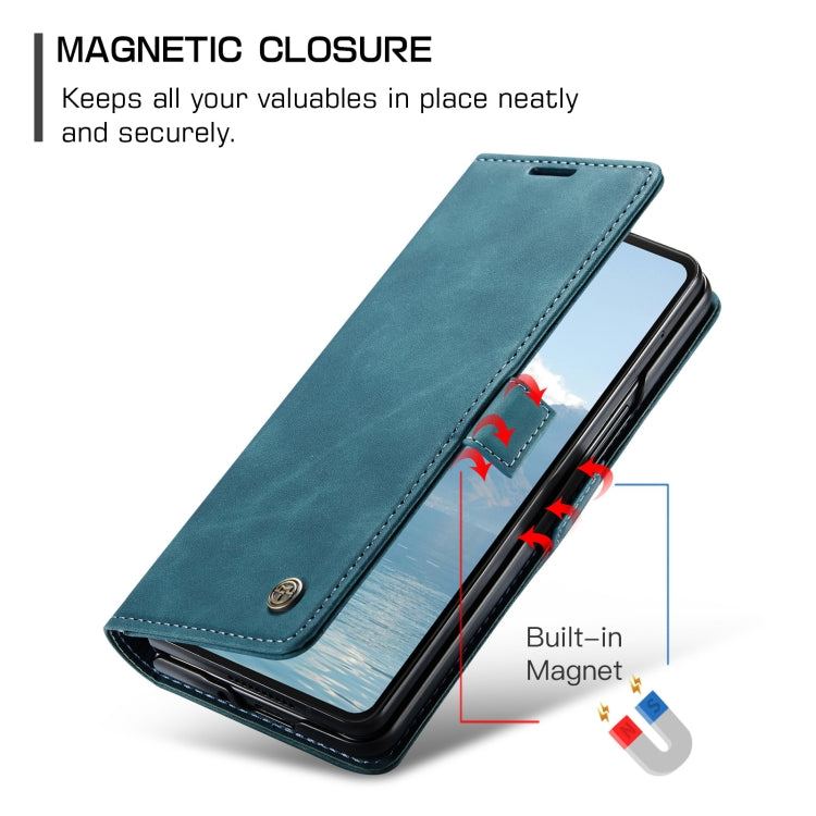 For Samsung Galaxy Z Fold6 5G CaseMe 013 Multifunctional Horizontal Flip Leather Phone Case(Blue) - Galaxy Z Fold6 5G Cases by CaseMe | Online Shopping South Africa | PMC Jewellery | Buy Now Pay Later Mobicred