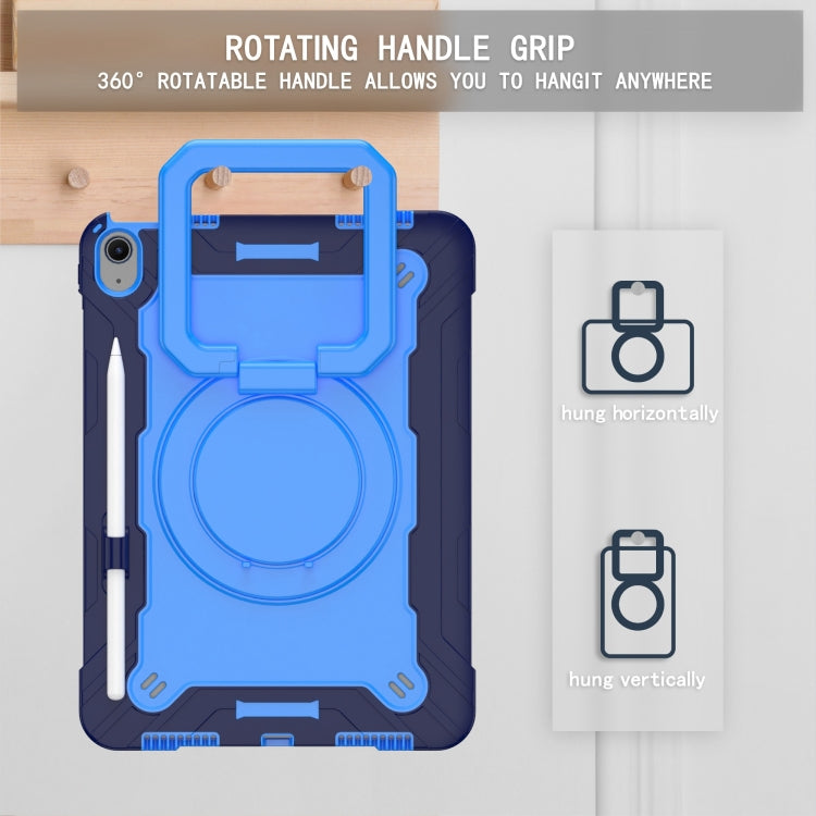 For iPad Air 11 2025 / 2024 Handle Grip Holder Silicone Hybrid PC Tablet Case with Strap(Navy Blue Blue) - iPad Air 11 2025 / 2024 Cases by PMC TechLife | Online Shopping South Africa | PMC TechLife | Buy Now Pay Later Mobicred