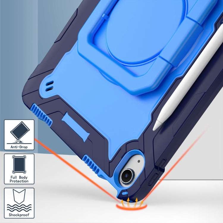 For iPad Air 11 2025 / 2024 Handle Grip Holder Silicone Hybrid PC Tablet Case with Strap(Navy Blue Blue) - iPad Air 11 2025 / 2024 Cases by PMC TechLife | Online Shopping South Africa | PMC TechLife | Buy Now Pay Later Mobicred