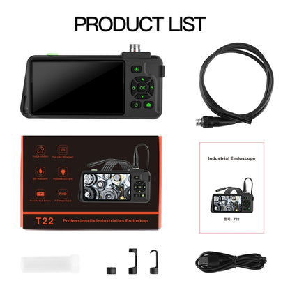 T22 4.5 inch IPS Color Screen 5.5mm Single Camera Hard Cable Industrial Endoscope, Length:5m(Black Orange) -  by PMC Jewellery | Online Shopping South Africa | PMC Jewellery | Buy Now Pay Later Mobicred