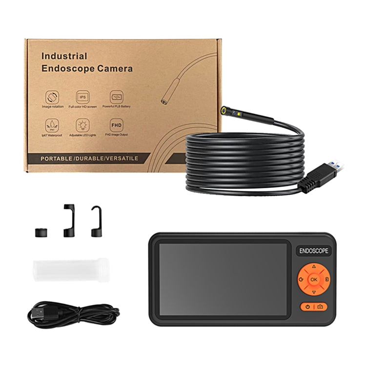 T29 5 inch IPS Screen 8mm Single Lens IP67 Waterproof Industrial Endoscope With Bracket, Length:10m -  by PMC TechLife | Online Shopping South Africa | PMC TechLife | Buy Now Pay Later Mobicred