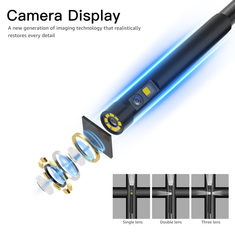 T29 5 inch IPS Screen 8mm Single Lens IP67 Waterproof Industrial Endoscope With Bracket, Length:2m - free shipping - PMC TechLife - Order now!