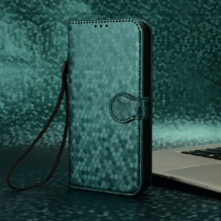 For Blackview Wave 6C Honeycomb Dot Texture Leather Phone Case(Green) - More Brand by PMC Jewellery | Online Shopping South Africa | PMC Jewellery | Buy Now Pay Later Mobicred