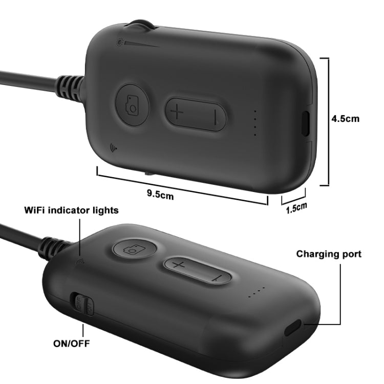 Y15 7.9mm Triple Camera WiFi Connected Hard Cable HD Industrial Endoscope, Length:5m(Black) -  by PMC TechLife | Online Shopping South Africa | PMC TechLife | Buy Now Pay Later Mobicred