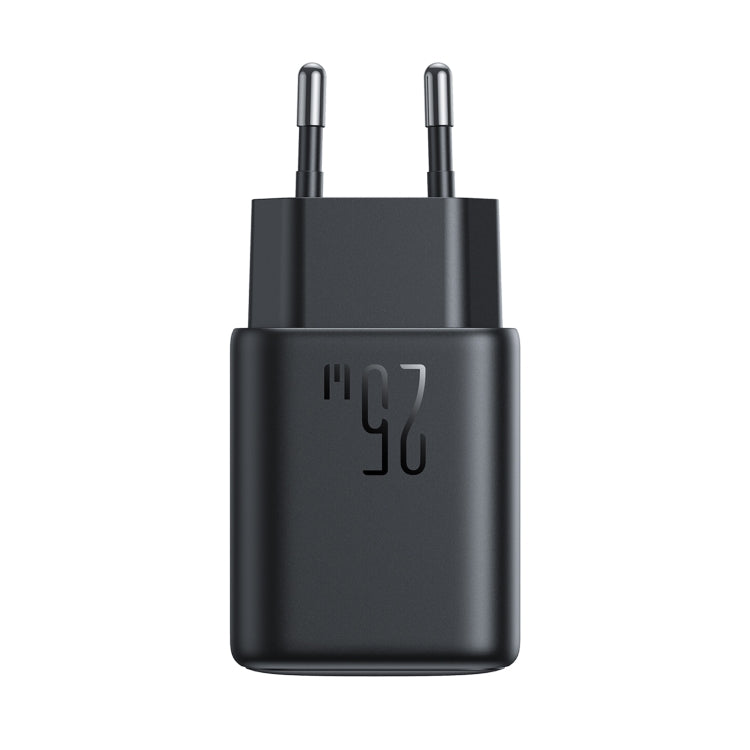 JOYROOM JR-TCF13 25W Dual Ports USB + Type-C Charger, Plug:EU Plug(Black) - USB Charger by JOYROOM | Online Shopping South Africa | PMC Jewellery | Buy Now Pay Later Mobicred