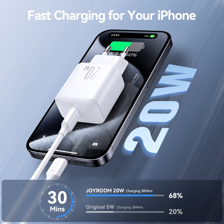 JOYROOM JR-TCF20 PD20W USB-C / Type-C Port Charger, Plug:EU Plug(White) - free shipping - PMC Jewellery - Order now!