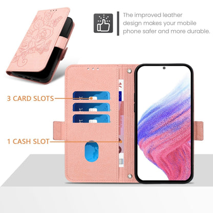 For Google Pixel 9 Pro XL Embossed Rose RFID Anti-theft Leather Phone Case(Pink) - Google Cases by PMC Jewellery | Online Shopping South Africa | PMC Jewellery | Buy Now Pay Later Mobicred