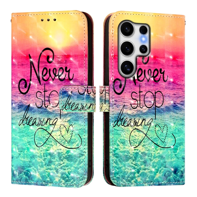 For Samsung Galaxy S25 Ultra 5G 3D Painting Horizontal Flip Leather Phone Case(Chasing Dreams) - Galaxy S25 Ultra 5G Cases by PMC Jewellery | Online Shopping South Africa | PMC Jewellery | Buy Now Pay Later Mobicred