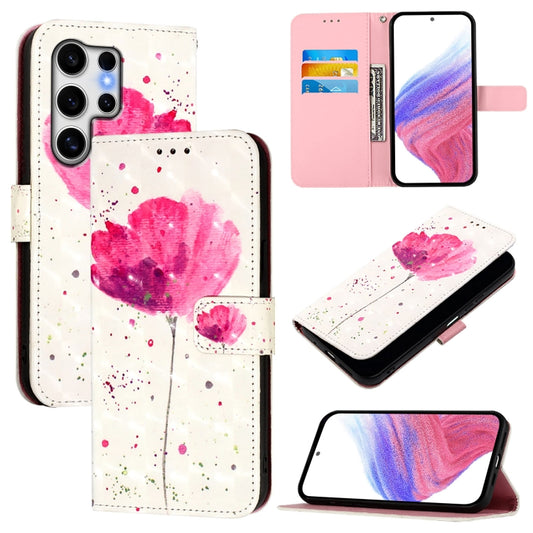 For Samsung Galaxy S25 Ultra 5G 3D Painting Horizontal Flip Leather Phone Case(Flower) - Galaxy S25 Ultra 5G Cases by PMC Jewellery | Online Shopping South Africa | PMC Jewellery | Buy Now Pay Later Mobicred