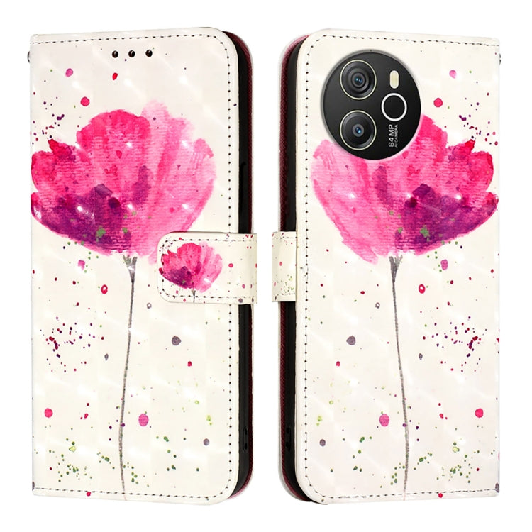 For Blackview Shark 8 3D Painting Horizontal Flip Leather Phone Case(Flower) - More Brand by PMC Jewellery | Online Shopping South Africa | PMC Jewellery | Buy Now Pay Later Mobicred