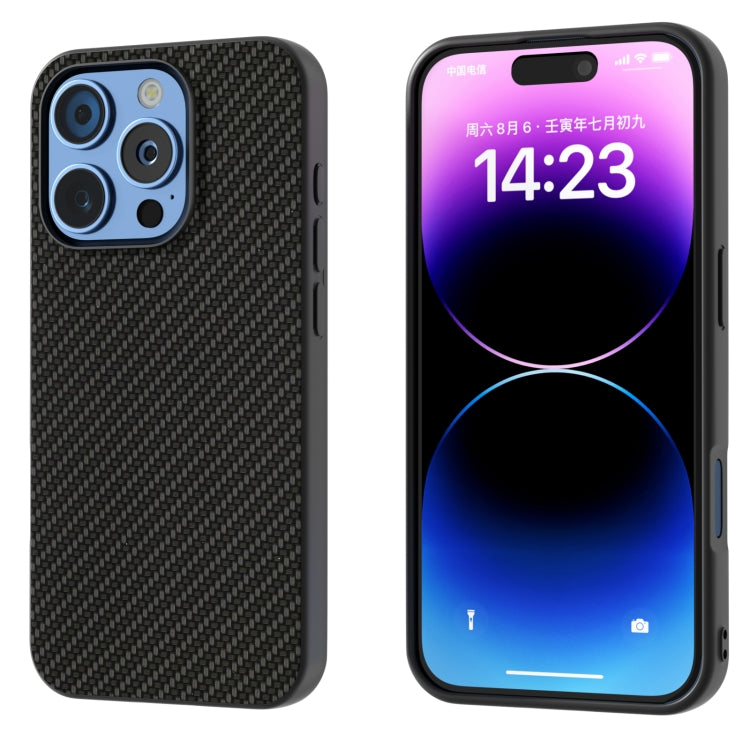 For iPhone 16 Pro Carbon Fiber Texture Protective Phone Case(Black) - iPhone 16 Pro Cases by PMC TechLife | Online Shopping South Africa | PMC TechLife | Buy Now Pay Later Mobicred