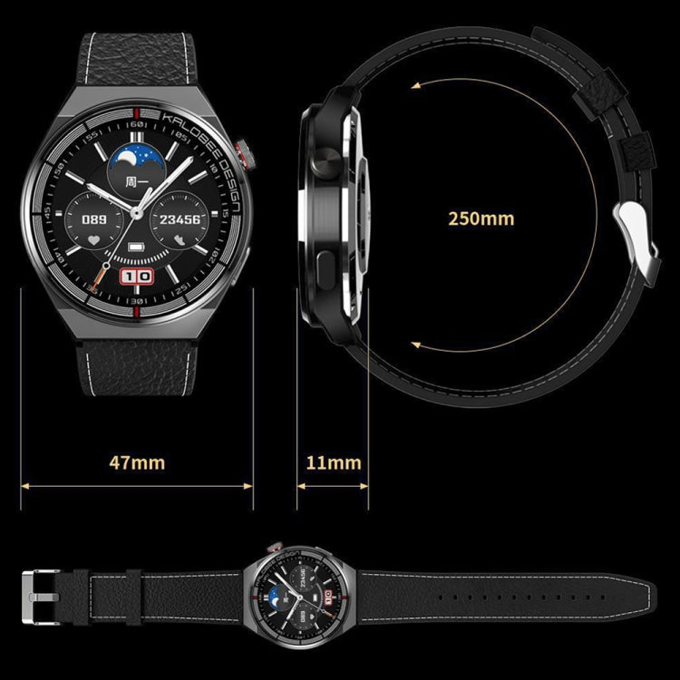 1.3 inch Leather Band IP68 Waterproof Smart Watch Support Bluetooth Call(Brown) - Smart Watches by PMC TechLife | Online Shopping South Africa | PMC TechLife | Buy Now Pay Later Mobicred
