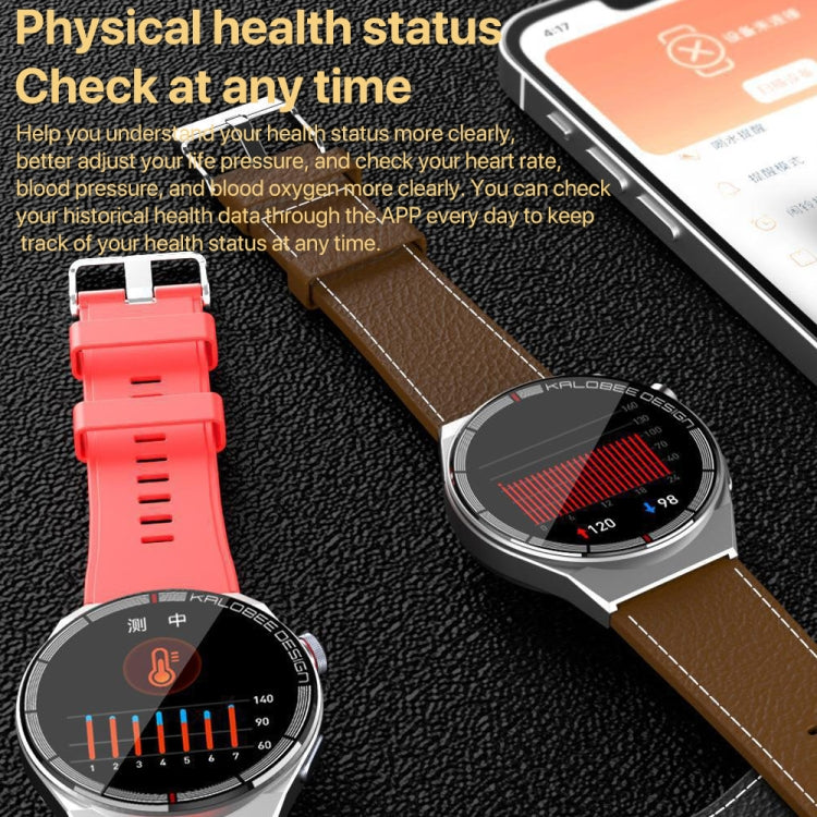 1.3 inch Leather Band IP68 Waterproof Smart Watch Support Bluetooth Call(Brown) - Smart Watches by PMC TechLife | Online Shopping South Africa | PMC TechLife | Buy Now Pay Later Mobicred