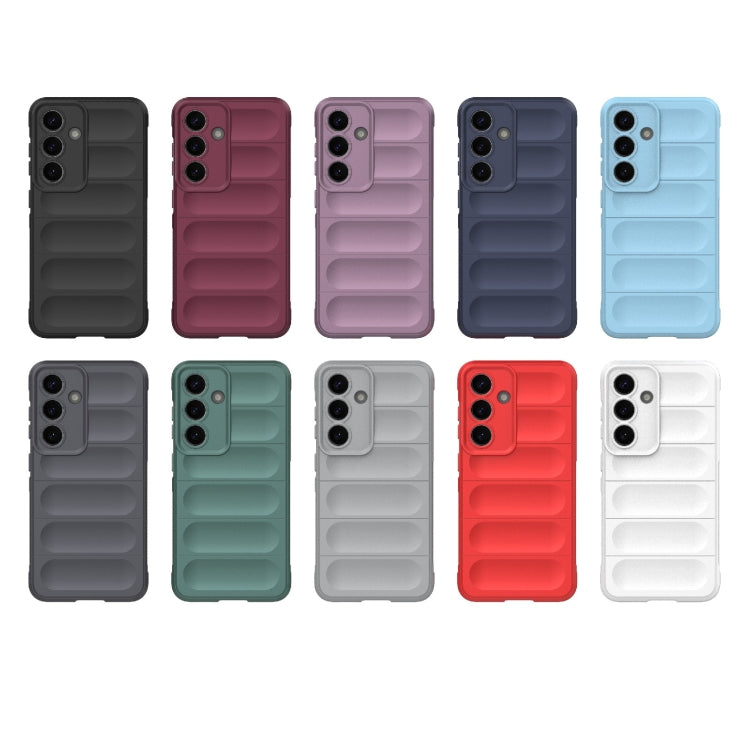 For Samsung Galaxy S25 5G Magic Shield TPU + Flannel Phone Case(Dark Grey) - free shipping - PMC Jewellery - Order now!