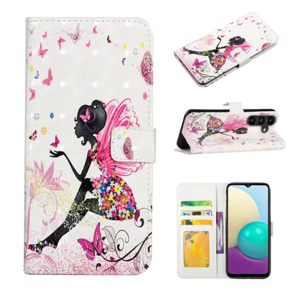 For Samsung Galaxy S25 5G Oil Embossed 3D Drawing Leather Phone Case(Flower Fairy) - Galaxy S25 5G Cases by PMC Jewellery | Online Shopping South Africa | PMC Jewellery | Buy Now Pay Later Mobicred