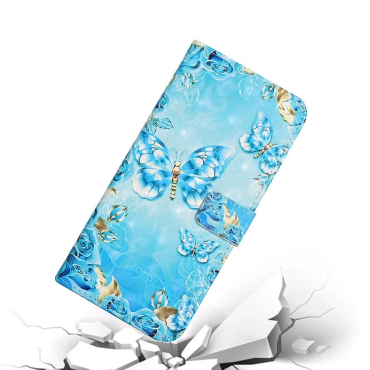 For Samsung Galaxy S25+ 5G Oil Embossed 3D Drawing Leather Phone Case(Blue Butterflies) - Galaxy S25+ 5G Cases by PMC Jewellery | Online Shopping South Africa | PMC Jewellery | Buy Now Pay Later Mobicred