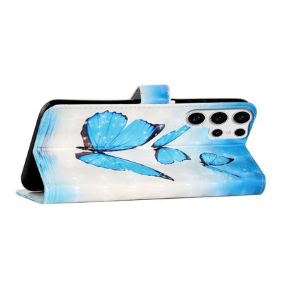 For Samsung Galaxy S25 Ultra 5G Oil Embossed 3D Drawing Leather Phone Case(3 Butterflies) - Galaxy S25 Ultra 5G Cases by PMC Jewellery | Online Shopping South Africa | PMC Jewellery | Buy Now Pay Later Mobicred