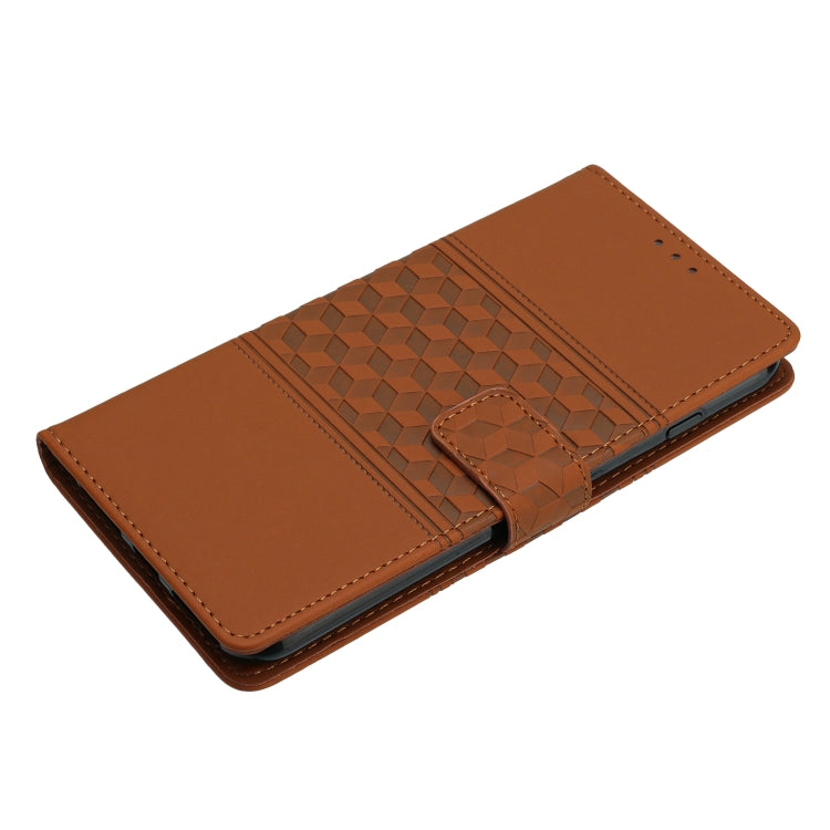 For Samsung Galaxy S25 5G Diamond Embossed Skin Feel Leather Phone Case(Brown) - Galaxy S25 5G Cases by PMC Jewellery | Online Shopping South Africa | PMC Jewellery | Buy Now Pay Later Mobicred